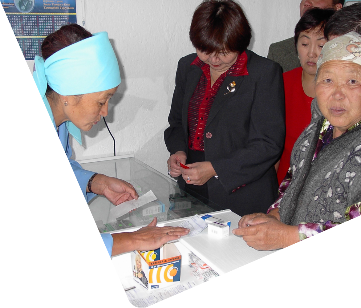 women at counter